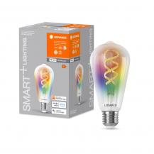LEDVANCE SMART+ E27 WiFi Filament Edison 40 Multicolour Lampe 4,8W wie 40W Tunable White & RGBW